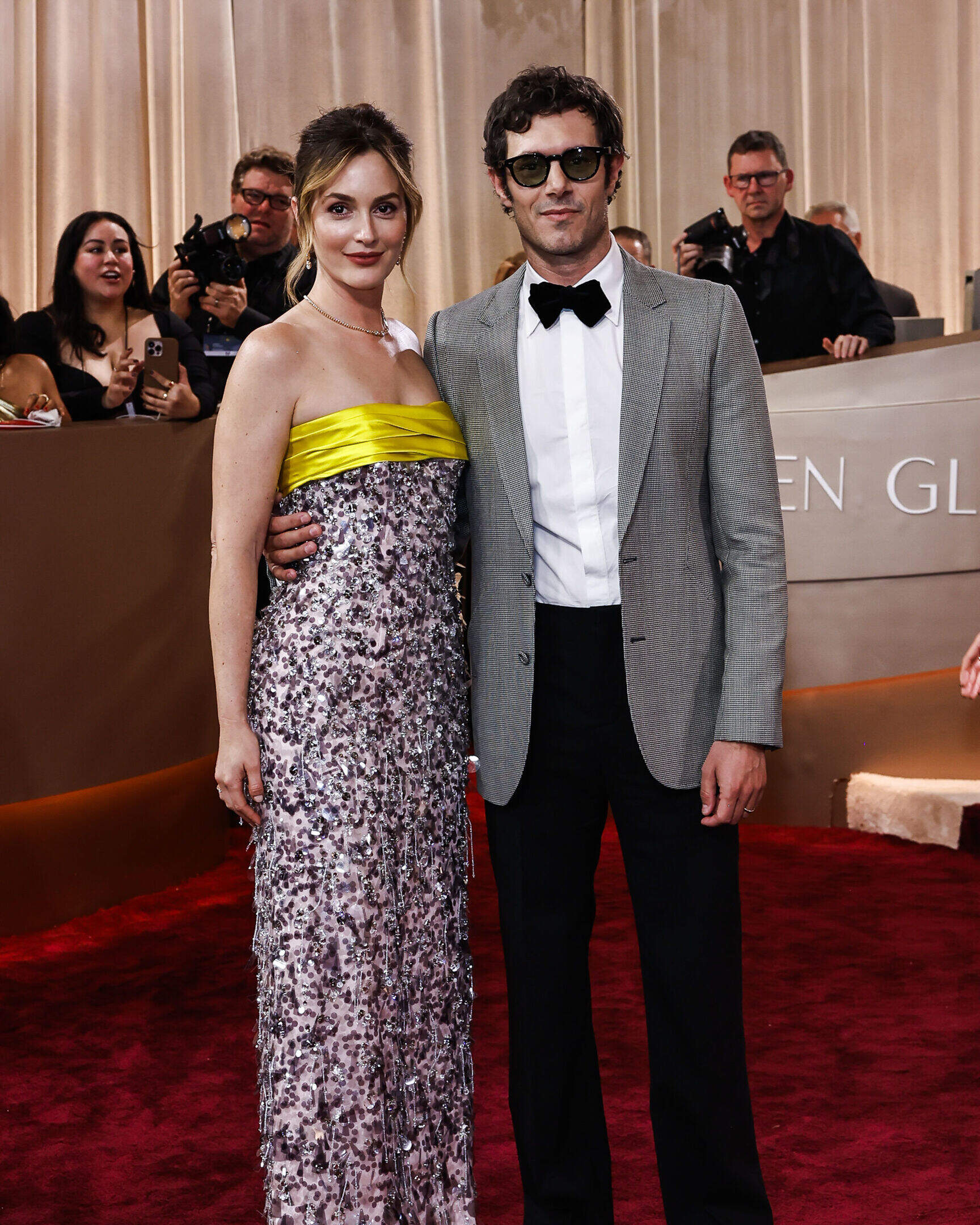 RETRANSMITTING AMENDING BY LINE FROM STHANLEE MIRADOR TO CORINE SOLBERG

Leighton Meester and Adam Brody attending the 83rd Golden Globes awards at The Beverly Hilton in Beverly Hills, Los Angeles, California, USA. Picture date: Sunday January 11, 2026. PA Photo. Photo credit should read: Corine Solberg/PA Wire


